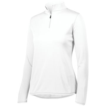 Augusta Sportswear 2787 Ladies Attain Wicking 1/4 Zip Pullover - WHITE