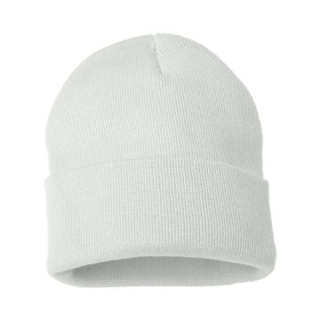 Sportsman SP12 12" Solid Cuffed Beanie - One Size - White
