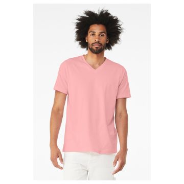 Bella + Canvas 3005 Unisex Jersey Short-Sleeve V-Neck T-Shirt - PINK