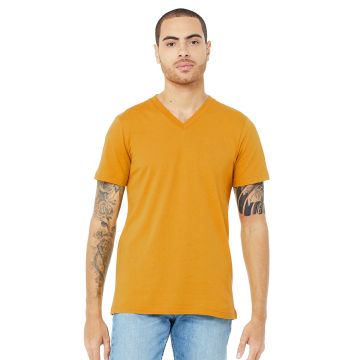 Bella + Canvas 3005 Unisex Jersey Short-Sleeve V-Neck T-Shirt - MUSTARD