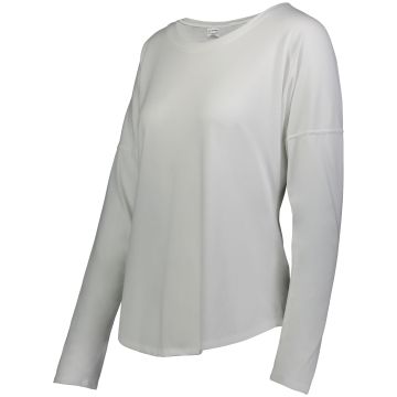 Augusta Sportswear 3077 Ladies Lux Tri-Blend Long Sleeve Tee - WHITE