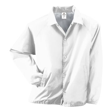 Augusta Sportswear 3100 Nylon Coach's Jacket/Lined - WHITE