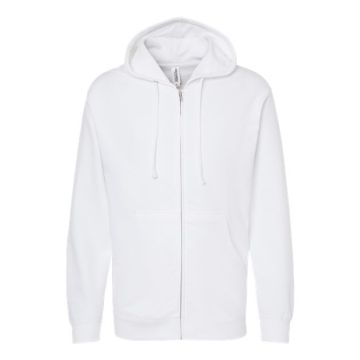 Independent Trading Co. SS4500Z Midweight Full-Zip Hooded Sweatshirt - 2XL - White