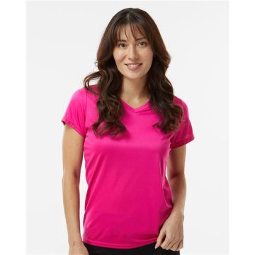 Augusta Sportswear 1790 Women's Nexgen Wicking V-Neck T-Shirt - S - Silver