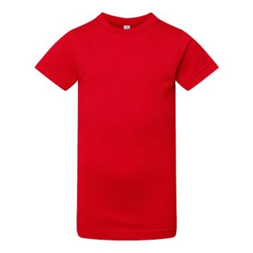 Lat 2616 Girls' Fine Jersey Tee - XS - Red