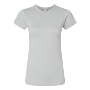 Lat 3616 Women's Fitted Fine Jersey Tee - S - Silver