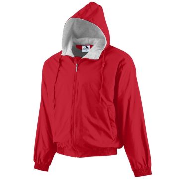 Augusta Sportswear 3280 Hooded Taffeta Jacket/Fleece Lined - RED