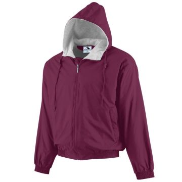Augusta Sportswear 3280 Hooded Taffeta Jacket/Fleece Lined - MAROON