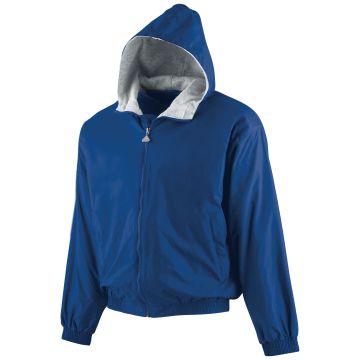 Augusta Sportswear 3281 Youth Hooded Taffeta Jacket/Fleece Lined - ROYAL