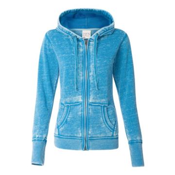 J. America 8913 Women's Zen Fleece Full-Zip Hooded Sweatshirt