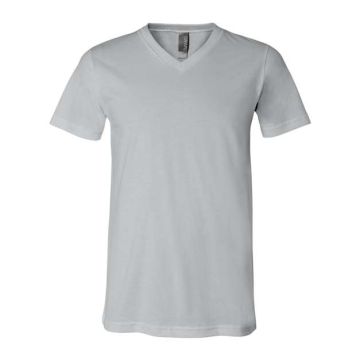 Bella + Canvas 3005 Jersey V-Neck Tee - S - Silver
