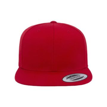 Yp Classics 6089M Premium Flat Bill Snapback Cap - Adjustable - Red