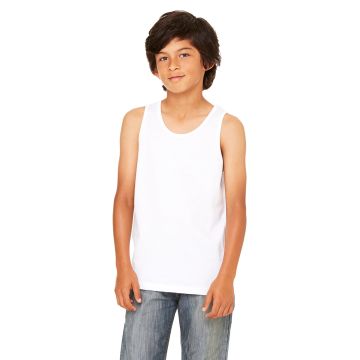 Bella + Canvas 3480Y Youth Jersey Tank - WHITE