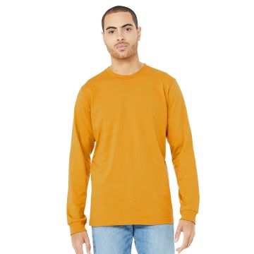 Bella + Canvas 3501 Unisex Jersey Long-Sleeve T-Shirt - MUSTARD