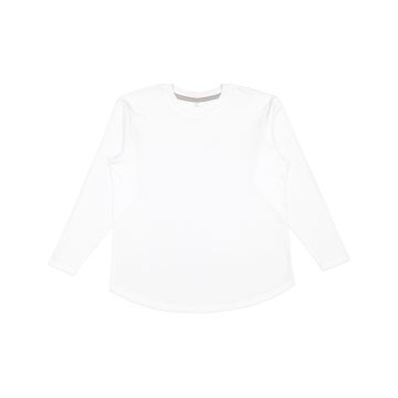 LAT 3508 Ladies' Relaxed  Long Sleeve T-Shirt - WHITE