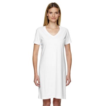 LAT 3522 Ladies' V-Neck Cover-Up - WHITE