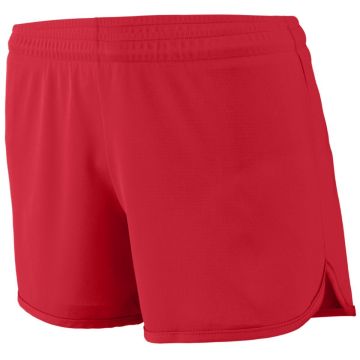 Augusta Sportswear 357 Ladies Accelerate Shorts - RED