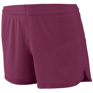 Augusta Sportswear 357 Ladies Accelerate Shorts - MAROON