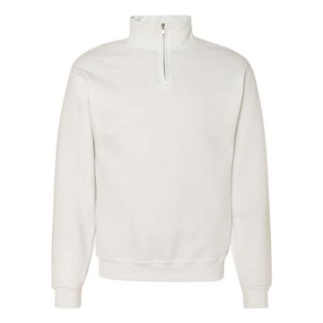 Jerzees 995MR Nublend® Cadet Collar Quarter-Zip Sweatshirt - 3XL - White