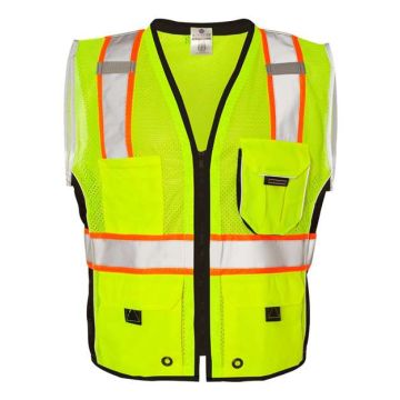 Kishigo 1513-1514 Premium Black Series® Heavy-Duty Vest - M - Lime