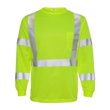 Kishigo 9145-9146 Long Sleeve Class 3 T-Shirt - M - Lime