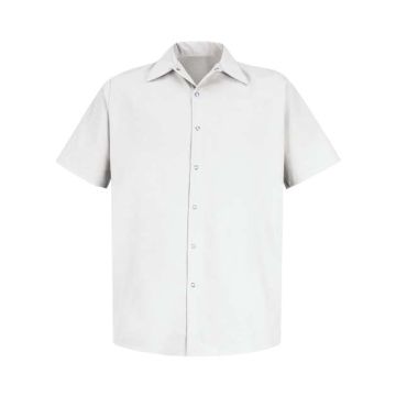 Red Kap SP26 Specialized Short Sleeve Pocketless Work Shirt - 5XL - White