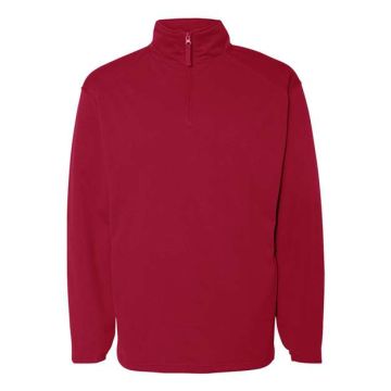 Badger 1480 Performance Fleece Quarter-Zip Pullover - M - Red