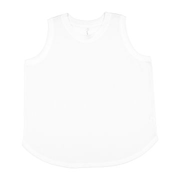 LAT 3892LA Ladies' Curvy Relaxed Tank - WHITE