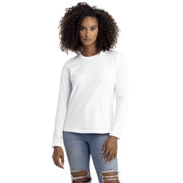 Next Level Apparel 3911NL Ladies' Relaxed Long Sleeve T-Shirt - WHITE