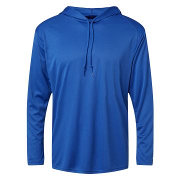 Badger 4105 Unisex B-Core Long-Sleeve Performance Hooded T-Shirt - ROYAL