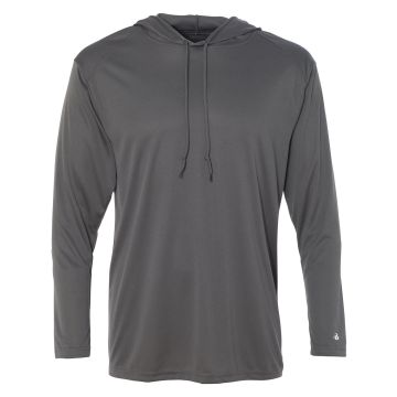 Badger 4105 Unisex B-Core Long-Sleeve Performance Hooded T-Shirt