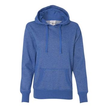 J. America 8860 Women's Glitter French Terry Hooded Sweatshirt