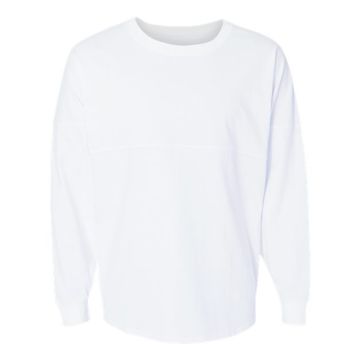 J. America 8229 Unisex Game Day Jersey Long Sleeve T-Shirt - XS - White