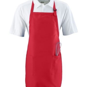 Augusta Sportswear 4350 Full Length Apron With Pockets - RED
