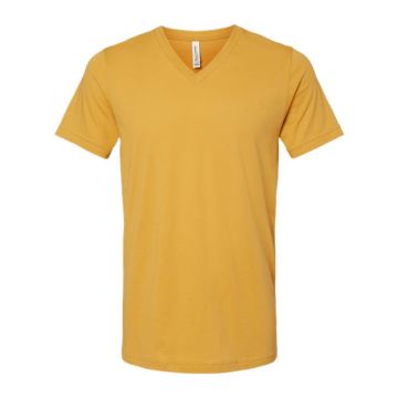 Bella + Canvas 3005 Jersey V-Neck Tee - XS - Mustard