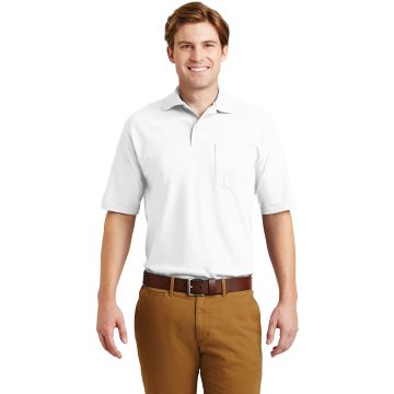 Jerzees 436MP Jerzees &#174;  -SpotShield &#153;  5.4-Ounce Jersey Knit Sport Shirt with Pocket. 436MP - White