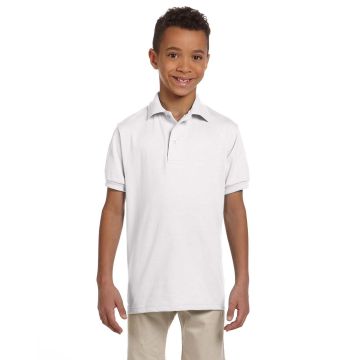 Jerzees 437Y Youth SpotShield? Jersey Polo - WHITE