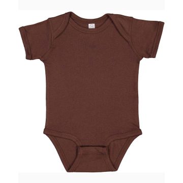 Rabbit Skins 4400 Infant Baby Rib Bodysuit - BROWN