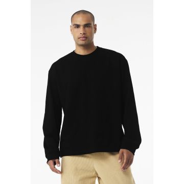 Bella + Canvas 4651 Unisex 7.5 oz Heavyweight Long Sleeve T-Shirt - BLACK
