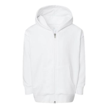 Rabbit Skins 3346 Toddler Full-Zip Fleece Hoodie - 2T - White