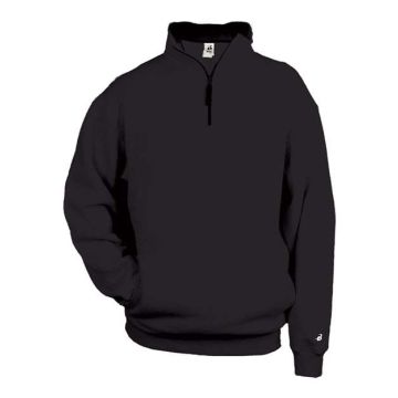 Badger 1286 Quarter-Zip Fleece Pullover - L - Black