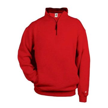 Badger 1286 Quarter-Zip Fleece Pullover - L - Red