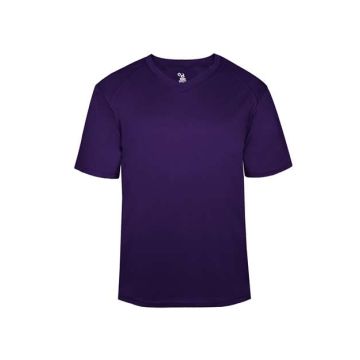 Badger 2162 Youth B-Core V-Neck T-Shirt - XS - Purple