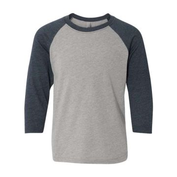 Next Level 3352 Youth CVC Three-Quarter Sleeve Raglan T-Shirt