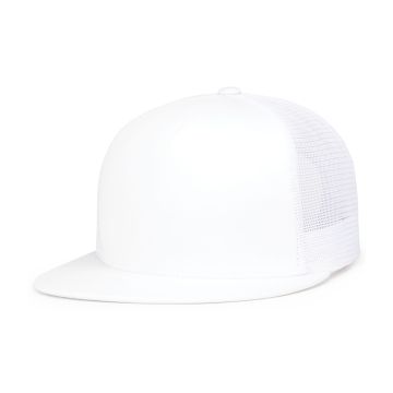 Augusta Sportswear 4D7 D-SERIES 5-PANEL TRUCKER SNAPBACK CAP - WHITE