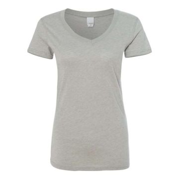 J. America 8136 Women's Glitter V-Neck T-Shirt