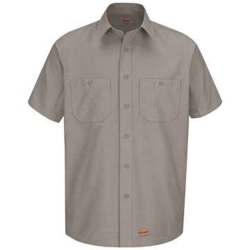 Dickies WS20T Short Sleeve Work Shirt Tall Sizes - 2XLT - Silver