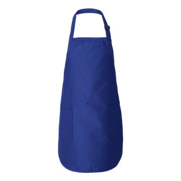 Q-tees Q4350 Full-Length Apron with Pockets - One Size - Royal