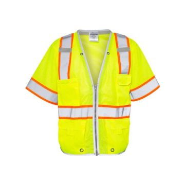 Kishigo 1550-1551 Premium Brilliant Series® Heavy Duty Class 3 Vest - XL - Lime
