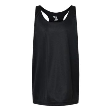 Badger 2166 Girls’ B-Core Racerback Tank Top - XS - Black
